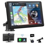 9" Wireless Carplay Touchscreen Stereo with Dash Cam