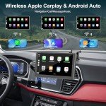 9" Wireless Carplay Touchscreen Stereo with Dash Cam