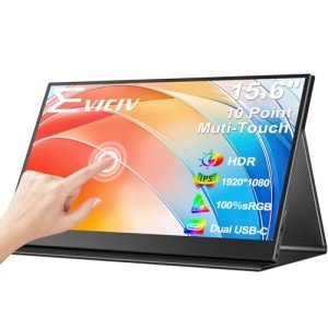 EVICIV 15.6" FHD Touchscreen Portable Monitor