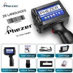Phezer P15 Handheld Inkjet Printer for Any Surface