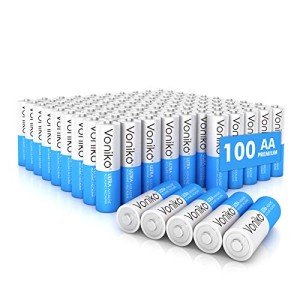 Voniko Premium Alkaline AA Batteries - 100 Pack