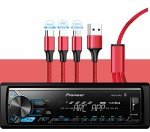 Pioneer MVH-X390BT Media Receiver & USB Charging Cable Bundle