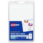 Avery Removable White Labels, 5/16" x 1/2" - 1,100 Count