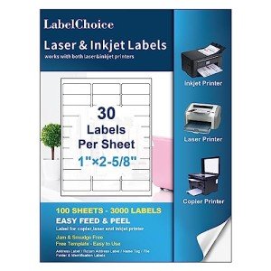 100 Sheets of 3000 Shipping Address Labels