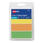 Avery Removable Neon Color-Coding Labels, 72 Pack