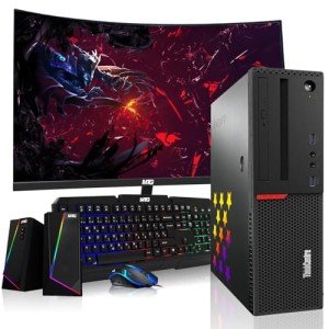 Lenovo Gaming PC Bundle with 24-Inch Curved Monitor