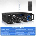 Bluetooth 5.0 Home Audio Stereo Amplifier 800W