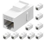 10 Pack Cat6 RJ45 Ethernet Couplers - White