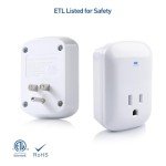 2-Pack Single Outlet Surge Protector, 2205 Joules