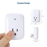 2-Pack Single Outlet Surge Protector, 2205 Joules