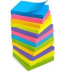 Colorful Sticky Notes - 12 Pads, 3”x3”