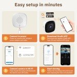 2K Window Security Camera with Color Night Vision