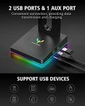 RGB Gaming Headphone Stand with USB Ports