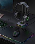 RGB Gaming Headphone Stand with USB Ports