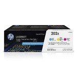 HP 202X High-Yield Toner Cartridges 3-Pack