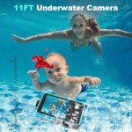 4K Waterproof Underwater Camera with Dual Screens