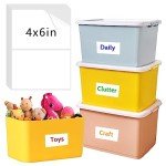 150 Removable Storage Bin Labels - 6x4 Inch