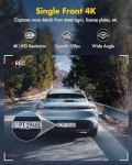 GKU 4K Dual Dash Cam with 64GB SD Card