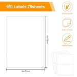 150 Removable Storage Bin Labels - 6x4 Inch