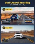 GKU 4K Dual Dash Cam with 64GB SD Card