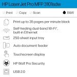 HP LaserJet Pro MFP 3101sdw Multifunction Printer