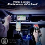 38W Dual Port USB C Car Charger - 2 Pack