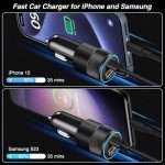 38W Dual Port USB C Car Charger - 2 Pack