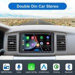7-Inch Touchscreen Double Din Car Stereo with Wireless CarPlay