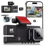 3 Channel 4K WiFi Dash Cam with 32GB Card