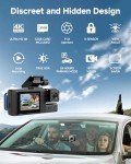 3 Channel 4K WiFi Dash Cam with 32GB Card