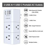 USB Outlet Extender with 6 AC and 3 USB Ports
