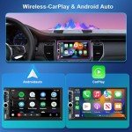7" Double Din Car Stereo with Wireless CarPlay