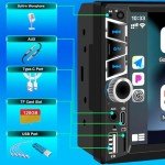 7" Double Din Car Stereo with Wireless CarPlay