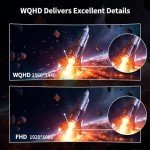 SANSUI 32-Inch Curved WQHD Gaming Monitor