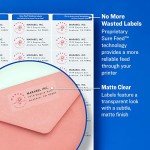 Avery Matte Clear Printable Address Labels, 200 Pack