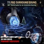 Tatybo Wireless Gaming Headphones with Detachable Mic