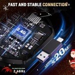 Tatybo Wireless Gaming Headphones with Detachable Mic