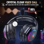 Tatybo Wireless Gaming Headphones with Detachable Mic