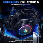 Tatybo Wireless Gaming Headphones with Detachable Mic