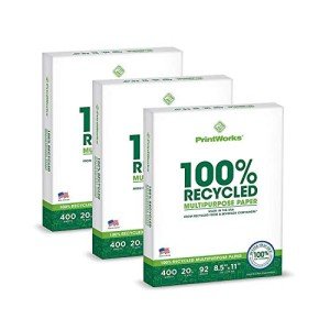 PrintWorks 100% Recycled Multipurpose Paper, 1200 Sheets