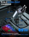 4-in-1 Retractable Fast Car Charger with USB C