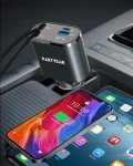 4-in-1 Retractable Fast Car Charger with USB C