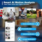 Wireless 2K Outdoor Security Camera with AI Detection