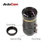 Arducam 8-50mm C-Mount Zoom Lens for Raspberry Pi