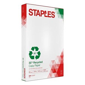 Staples 11x17 Recycled 30% Paper, 20 lbs, 500 Sheets
