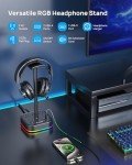 TROND RGB Headphone Stand with USB Ports