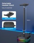 TROND RGB Headphone Stand with USB Ports