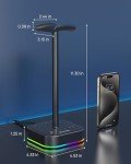 TROND RGB Headphone Stand with USB Ports