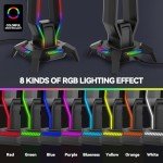 Jimonyer RGB Headphone Stand with USB Ports