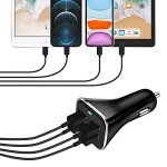 4-Port QC 3.0 Fast USB Car Charger Adapter